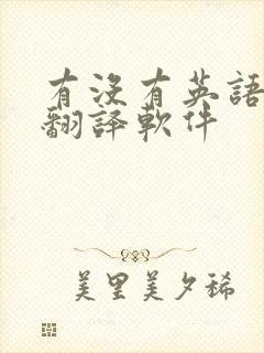有没有英语实时翻译软件