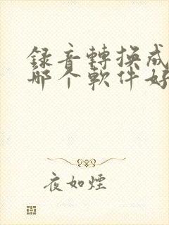录音转换成文字哪个软件好用