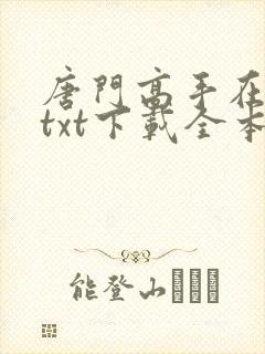 唐门高手在异世txt下载全本