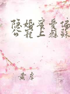 隐婚蜜爱偏执老公宠上瘾苏御结局