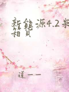 新能源4.2米箱货