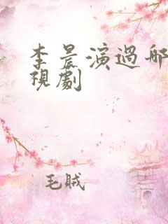 李晨演过哪些电视剧