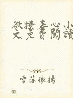 欲撩春心小说全文免费阅读