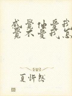 感觉他爱我又感觉不爱我怎么办