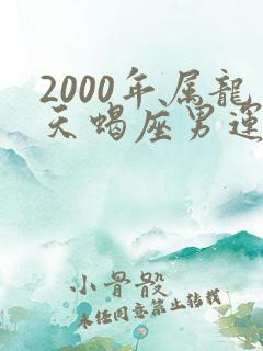2000年属龙天蝎座男运势如何