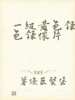 一级黄色录像黄色录像片