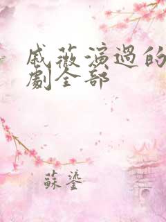 戚薇演过的电视剧全部