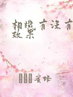 相机有没有美颜效果