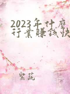 2023年什么行业赚钱快