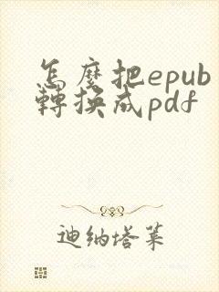 怎么把epub转换成pdf