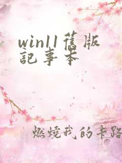 win11旧版记事本