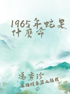 1965年蛇是什么命