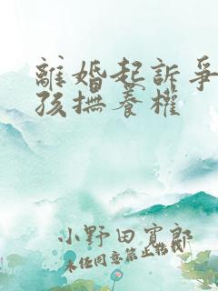 离婚起诉争取小孩抚养权