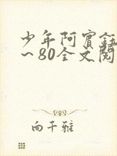 少年阿宾钰慧1～80全文阅读