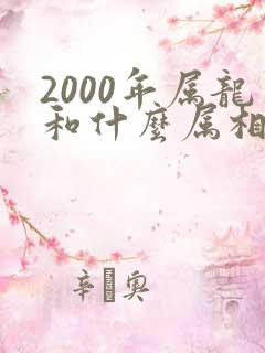 2000年属龙和什么属相配对最好