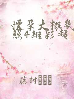 怀孕大概几个月照4维彩超