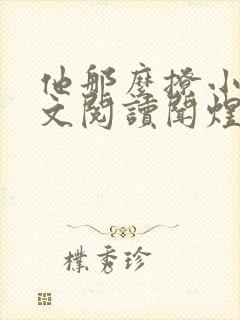 他那么撩小说全文阅读闻煜风
