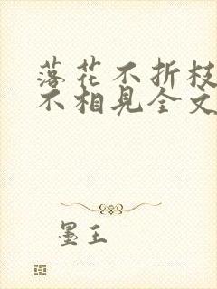 落花不折枝你我不相见全文阅读
