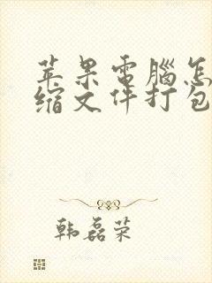 苹果电脑怎么压缩文件打包发送