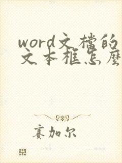 word文档的文本框怎么只显示文字