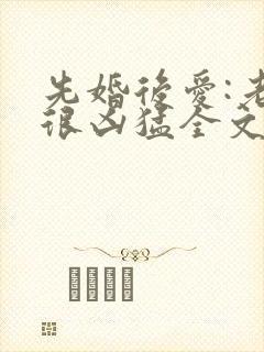 先婚后爱:老公很凶猛全文免费阅读小说