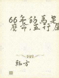 66年的马是什么命,五行属性