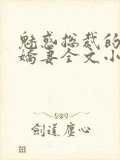 魅惑总裁的私有娇妻全文小说阅读全文