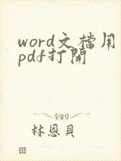 word文档用pdf打开