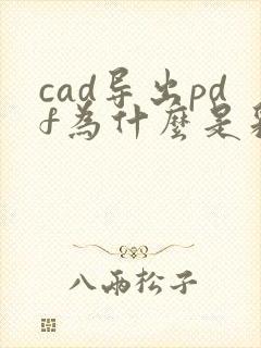 cad导出pdf为什么是彩色的