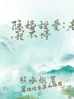 隐婚甜爱:老公,宠不停