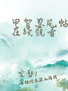 甲贺忍风帖动漫在线观看
