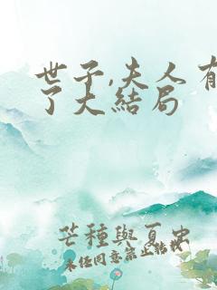 世子,夫人有喜了大结局