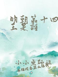 明朝第十四位帝王是谁
