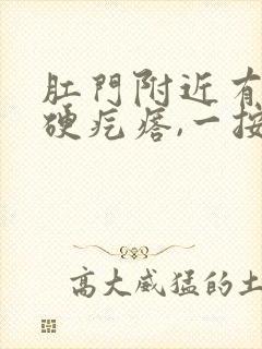 肛门附近有一个硬疙瘩,一按就疼