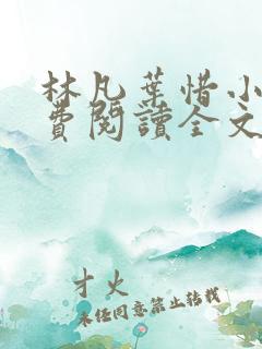 林凡叶惜小说免费阅读全文无弹窗