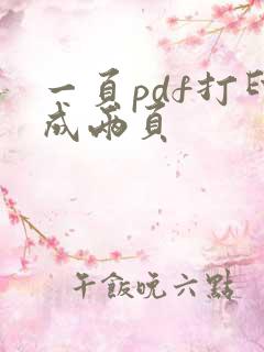 一页pdf打印成两页