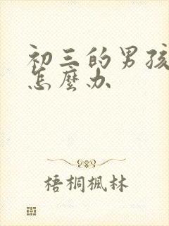 初三的男孩厌学怎么办
