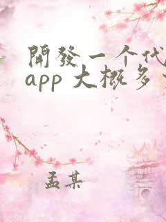 开发一个代驾 app 大概多少钱