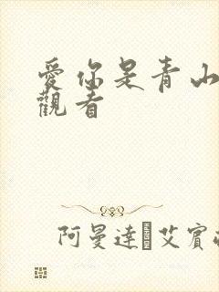 爱你是青山不语观看