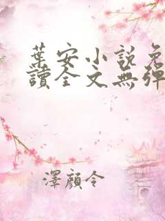 叶安小说免费阅读全文无弹窗