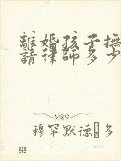 离婚孩子抚养权请律师多少钱