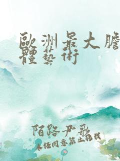欧洲最大胆的人体艺术