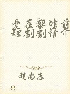 爱在黎明前升起短剧剧情介绍