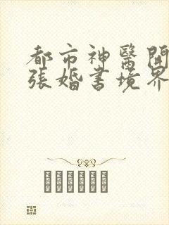 都市神医开局九张婚书境界划分