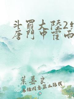 斗罗大陆2绝世唐门中霍雨浩