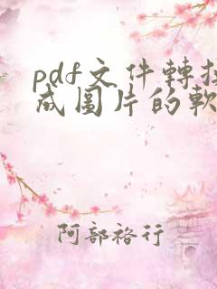 pdf文件转换成图片的软件