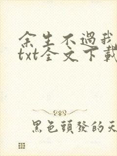 余生不过我爱你txt全文下载
