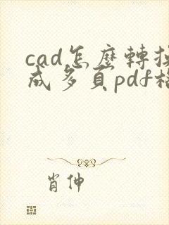 cad怎么转换成多页pdf格式