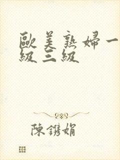 欧美熟妇一级二级三级