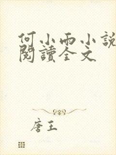 何小雨小说在线阅读全文